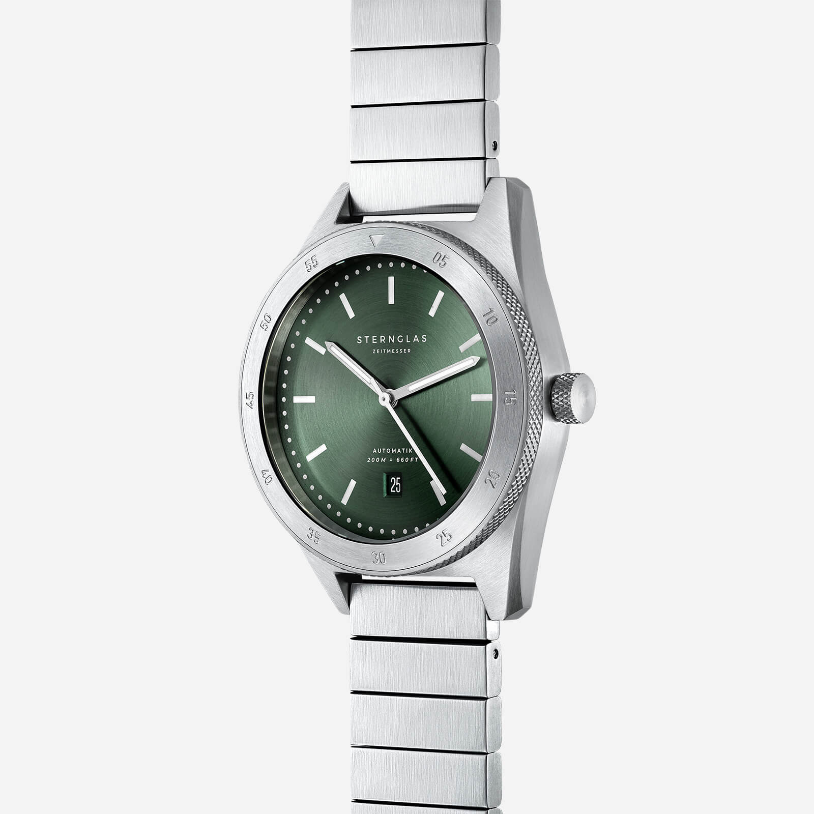 sternglas-marus-automatik-gr-n-mit-blockarmband-taucheruhr-20-atm image 3