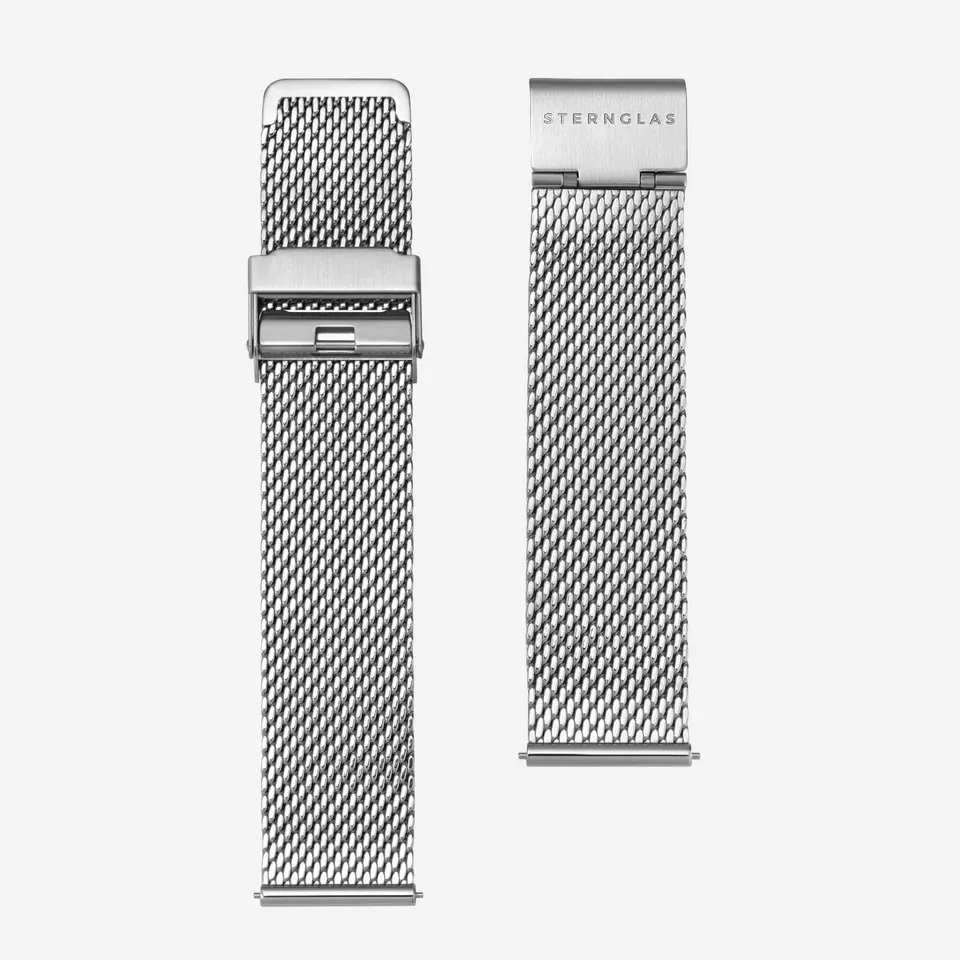 sternglas-milanaise-20-edelstahl-uhrenarmband-silber-20-mm image 1