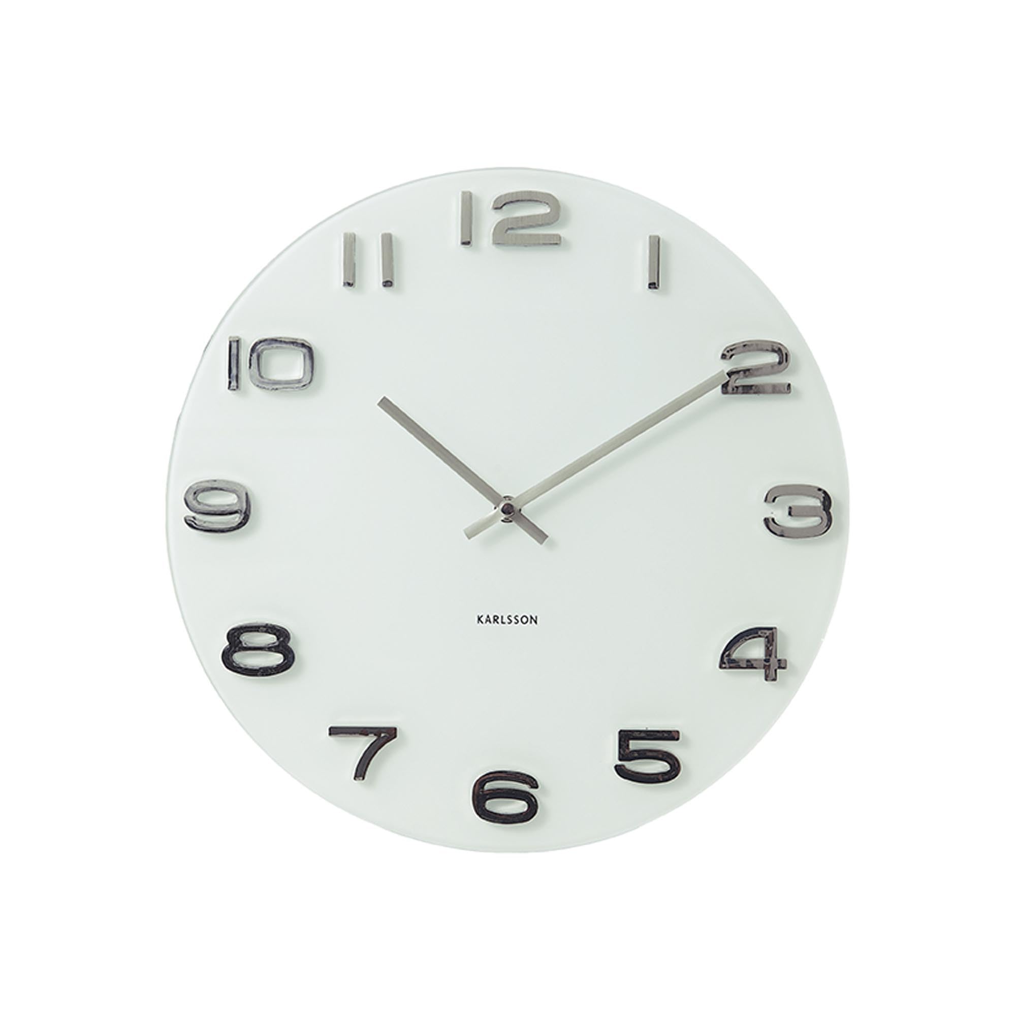 karlsson-vintage-wanduhr-wei-35-cm image 1