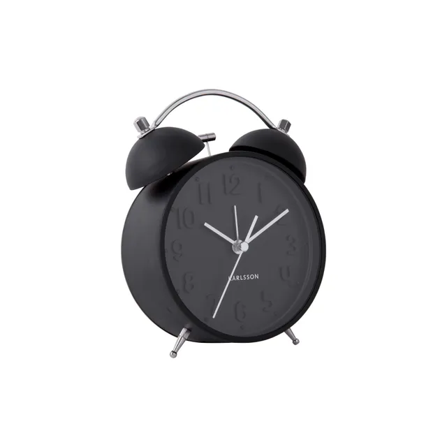 karlsson-iconic-wecker-twin-bell-schwarz-11-cm image 1