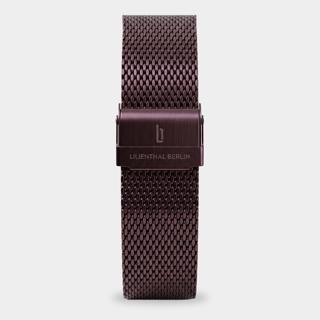 lilienthal-berlin-uhrenarmband-mesh-burgunderfarben-geb-rstet image 1