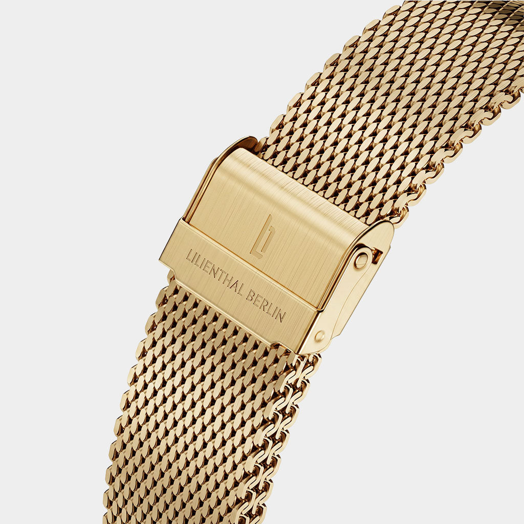 lilienthal-berlin-mesh-strap-milanaise-armband-gold-brushed image 2