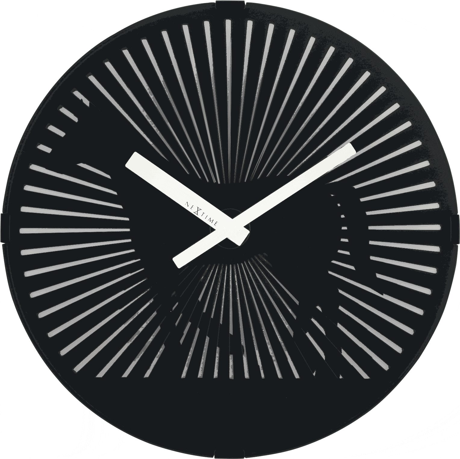 nextime-walking-horse-wanduhr-30-5-cm-kunststoff-schwarz-bewegungseffekt-leise-d image 1