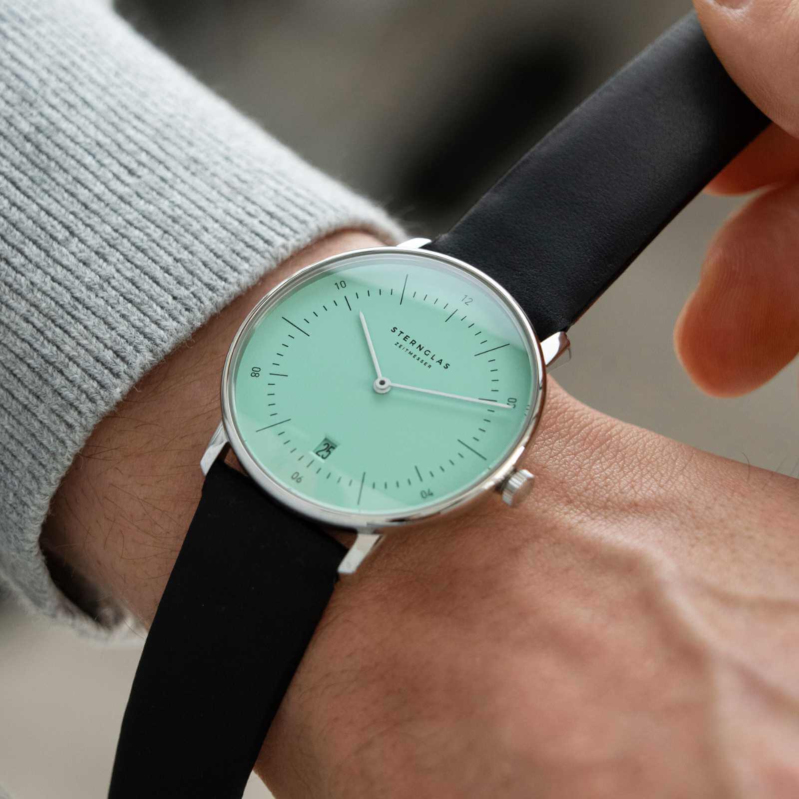 sternglas-naos-damenuhr-herrenuhr-t-rkis-38-mm-leder image 4