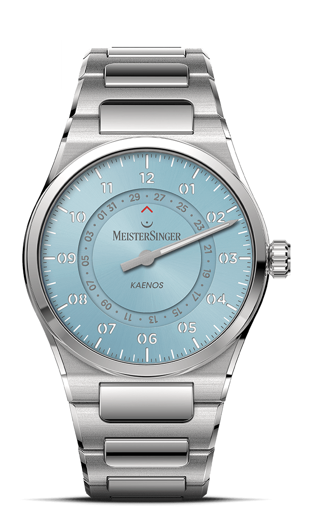meistersinger-kaenos-open-date-sonnenschliff-eisblau-armbanduhr image 1