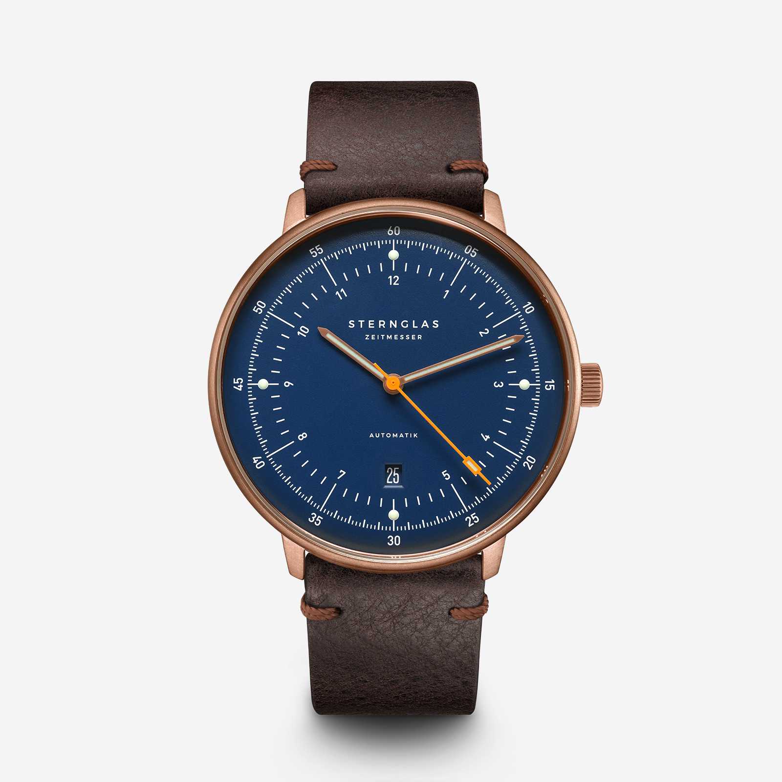 sternglas-hamburg-automatik-dunkelblau-bronze-42-mm-leder-herrenuhr image 1