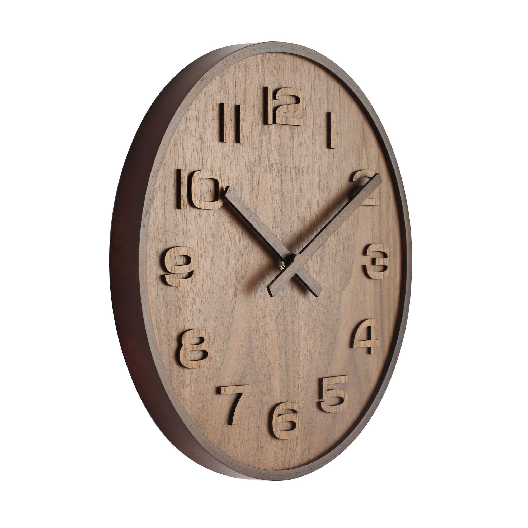 nextime-wood-wood-medium-wanduhr-35-cm-holz-braun image 2