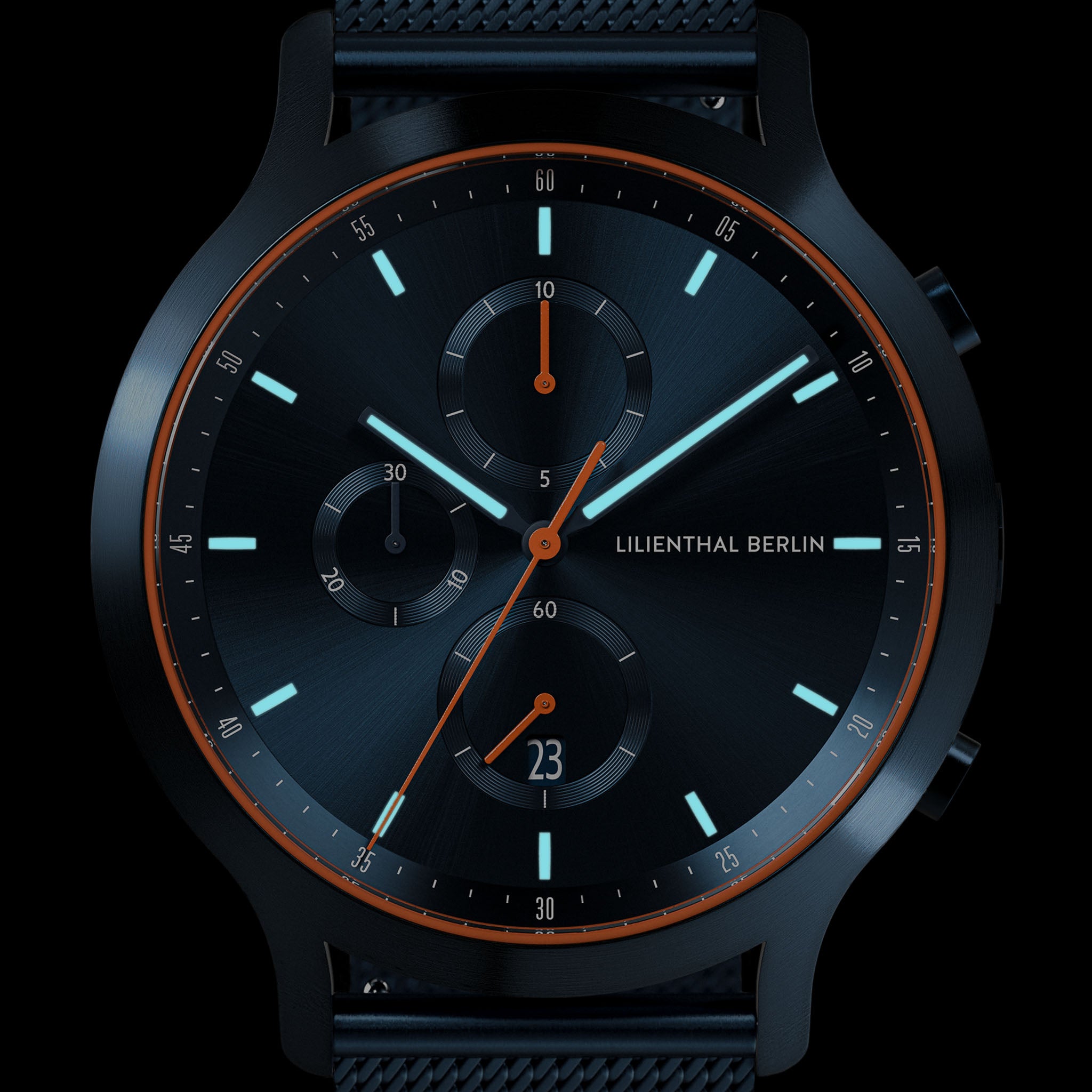 lilienthal-berlin-chronograph-uhr-blue-orange image 8