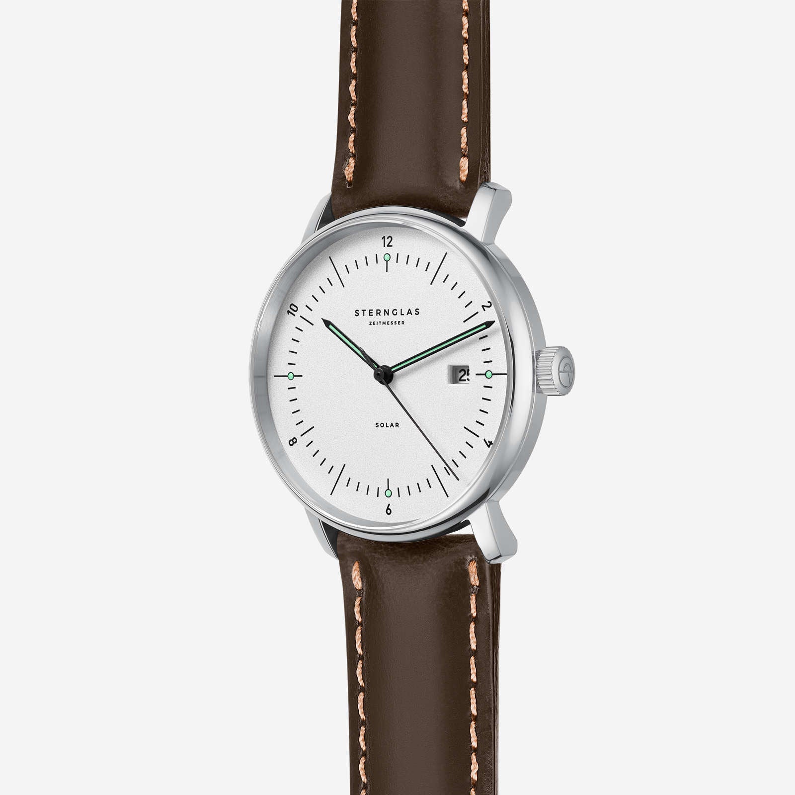 sternglas-naos-solar-herrenuhr-38-mm-wei-leder-silber image 2
