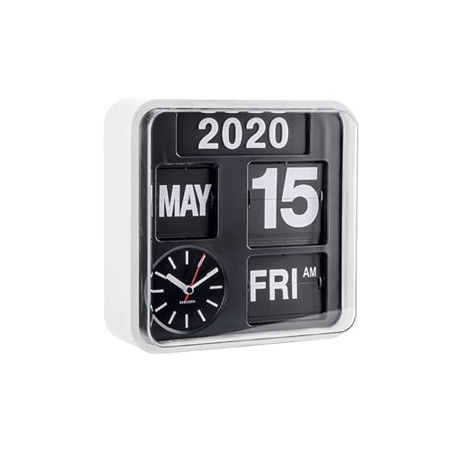 karlsson-mini-flip-wanduhr-bambus-24x24x10-cm-mit-datum image 8