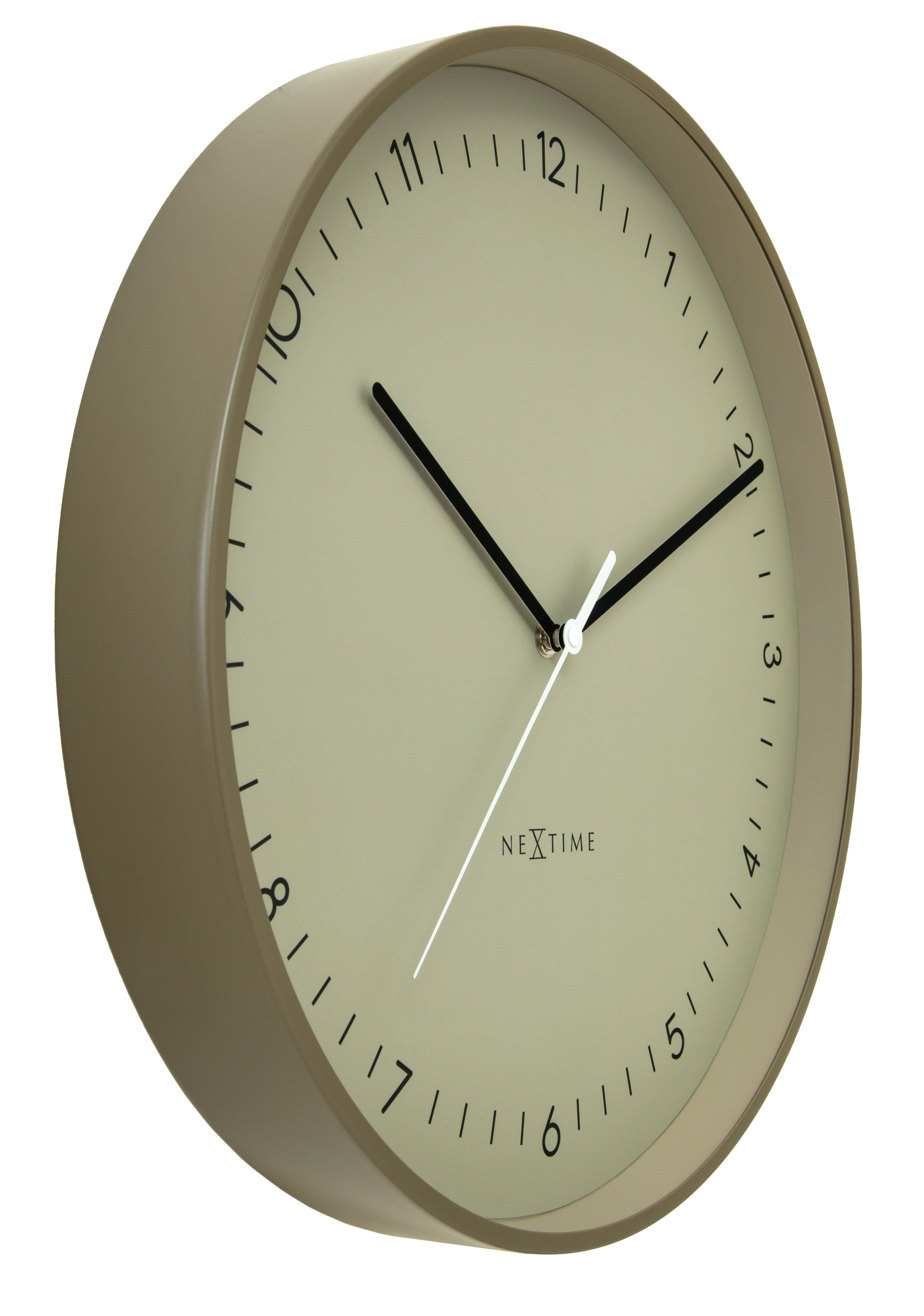 nextime-berlin-l-wanduhr-40-cm-metall-lautlos-khaki-lavendel-mint image 2