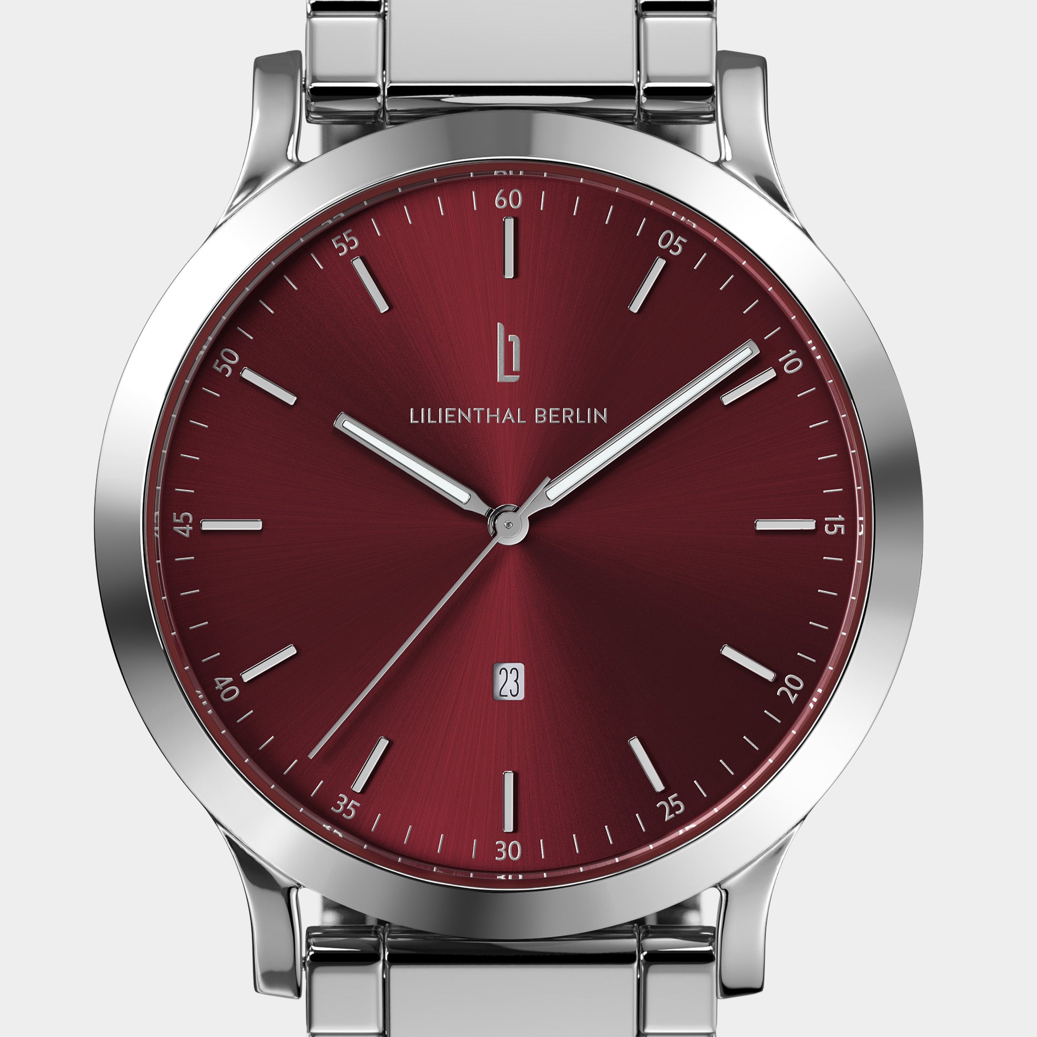 lilienthal-berlin-huxley-silver-bordeaux-unisex-uhr-40-mm image 6