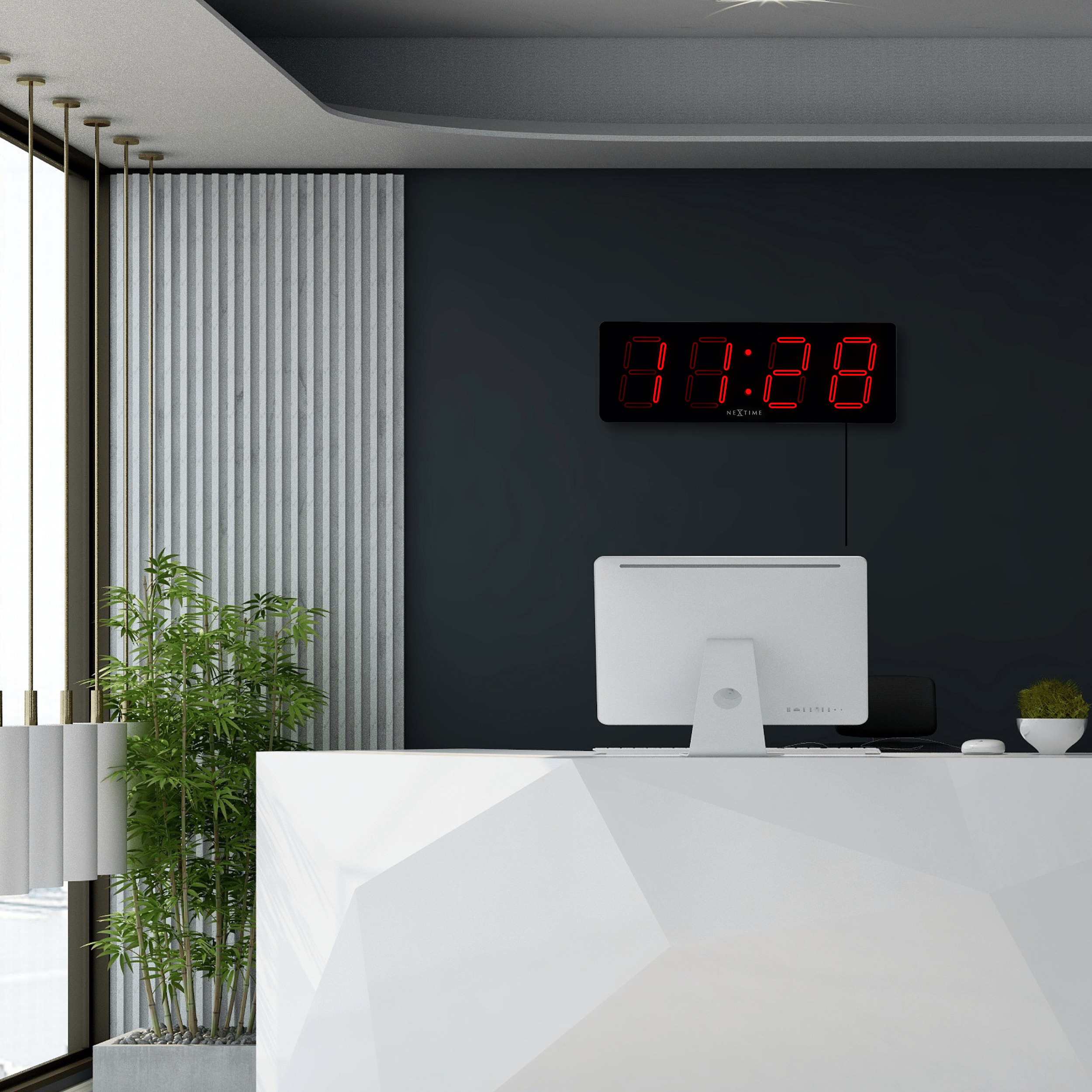 nextime-big-d-digitale-wand-und-tischuhr-51-5-x-18-x-4-5-cm-schwarz-kunststoff-r image 7