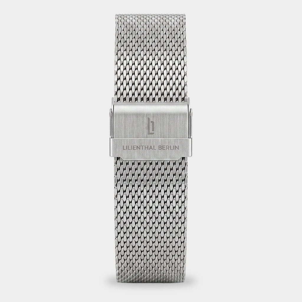 lilienthal-berlin-mesh-armband-silver-brushed-wechselband image 1