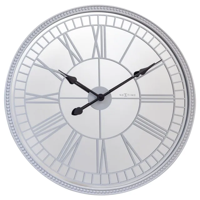 nextime-cleopatra-s-mirror-wanduhr-56-cm-glas-spiegel-wei image 1