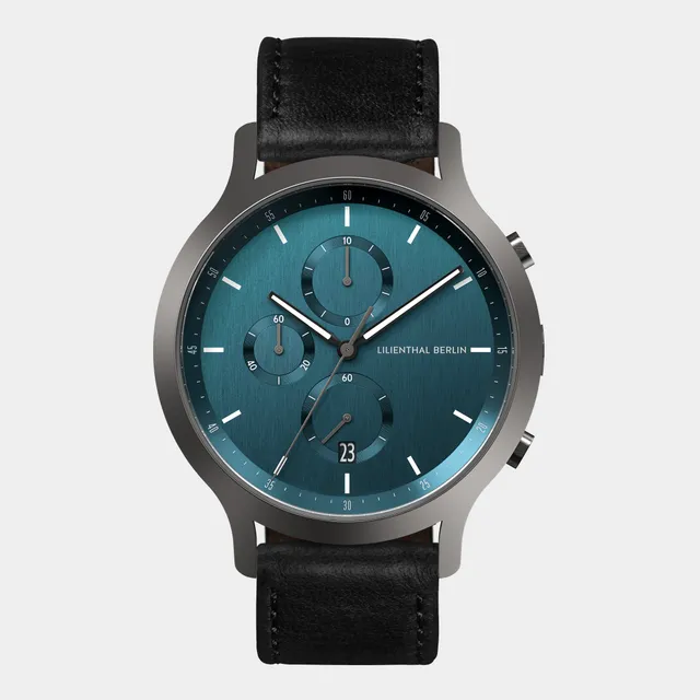lilienthal-berlin-chronograph-myth-petrol-herrenuhr-mit-stoppfunktion image 1
