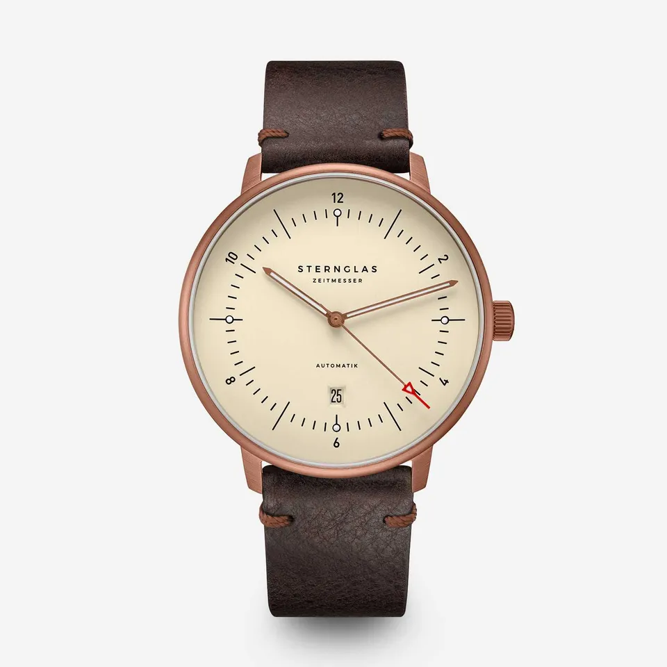 sternglas-naos-xl-automatik-alabaster-bronze-42-mm-automatikuhr-in-bronze-optik image 1