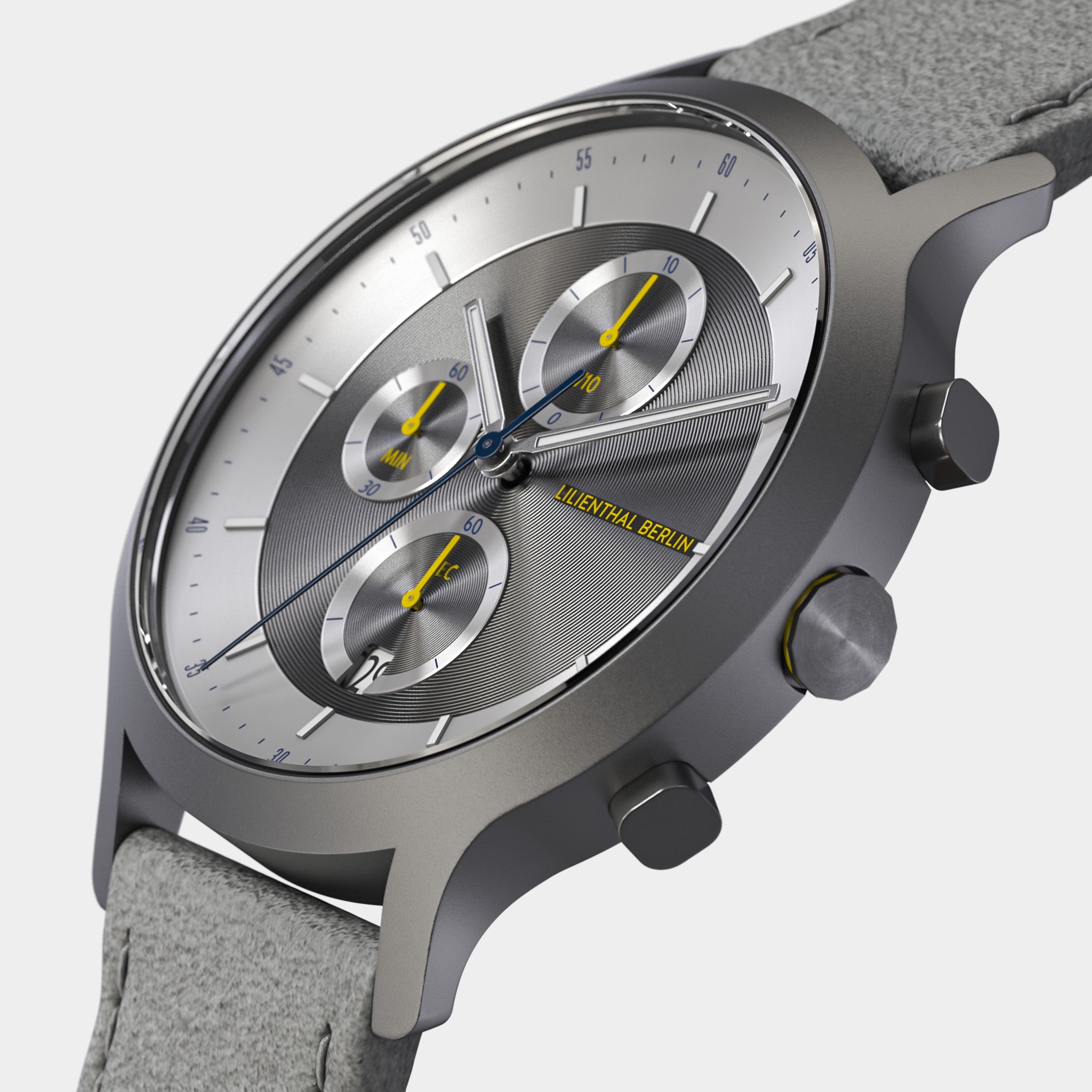lilienthal-berlin-chronograph-lp-dark-silver-white-chronograph image 2