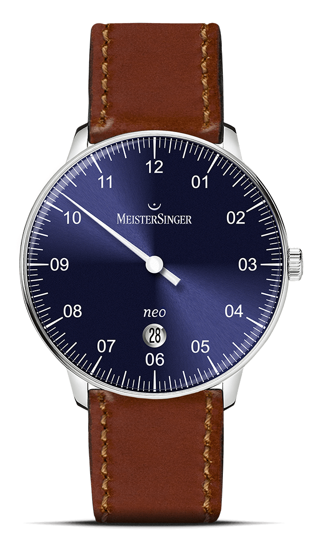 meistersinger-neo-plus-sonnenschliff-blau-einzeigeruhr image 1