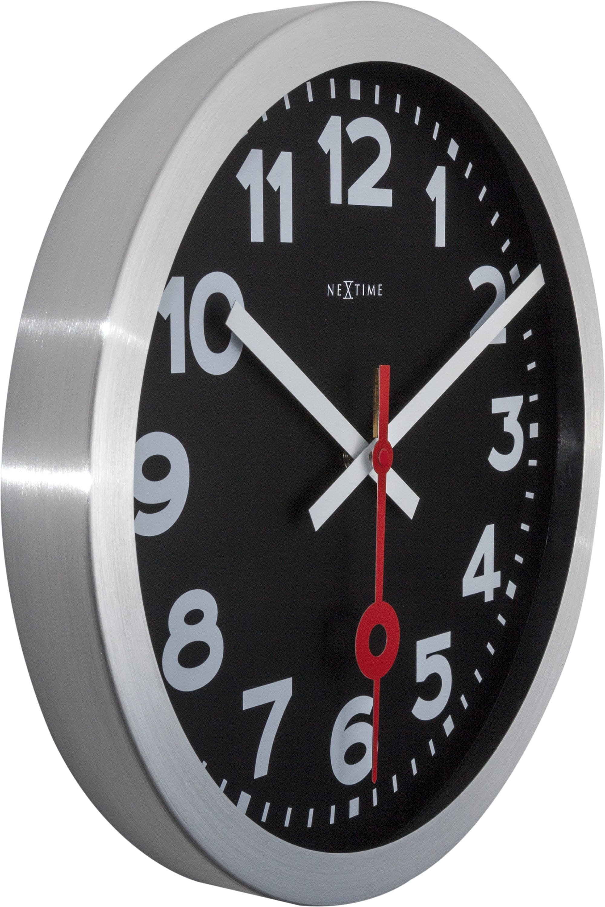 nextime-station-numbers-wand-und-tischuhr-19-cm-aluminium-schwarz image 8