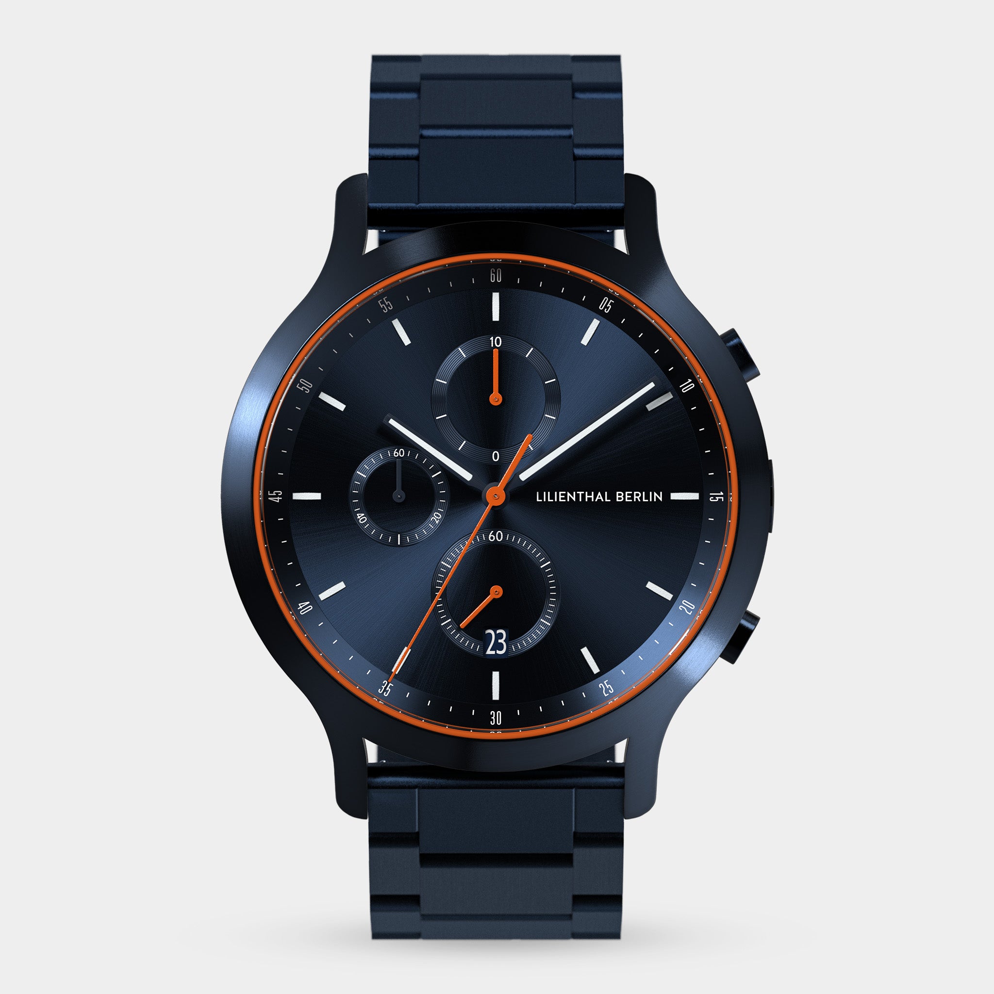 lilienthal-berlin-chronograph-armbanduhr-blue-orange image 1