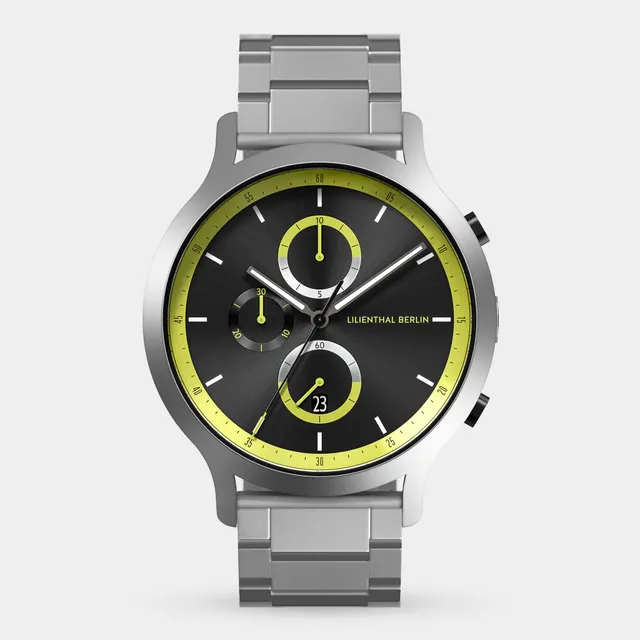 lilienthal-berlin-chronograph-remix-ii-herrenuhr-grau-gr-n image 1