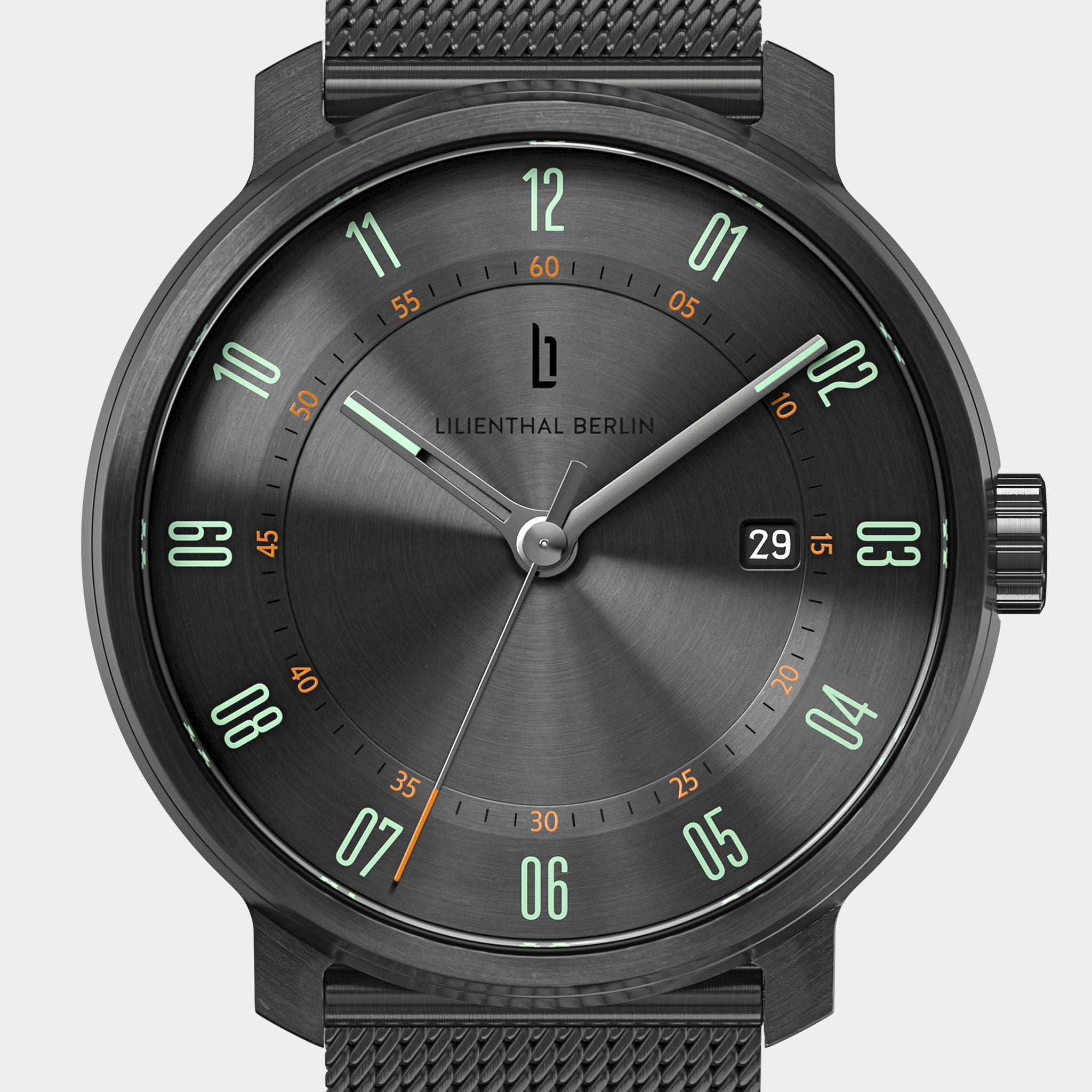 lilienthal-berlin-neolux-automatik-slate-grey-42-mm-edelstahl-mit-mesh-armband image 6