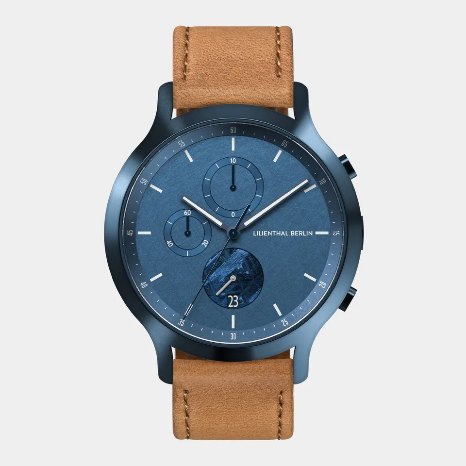 lilienthal-berlin-chronograph-meteorite-stellar-blue-chronograph-mit-meteorit image 1