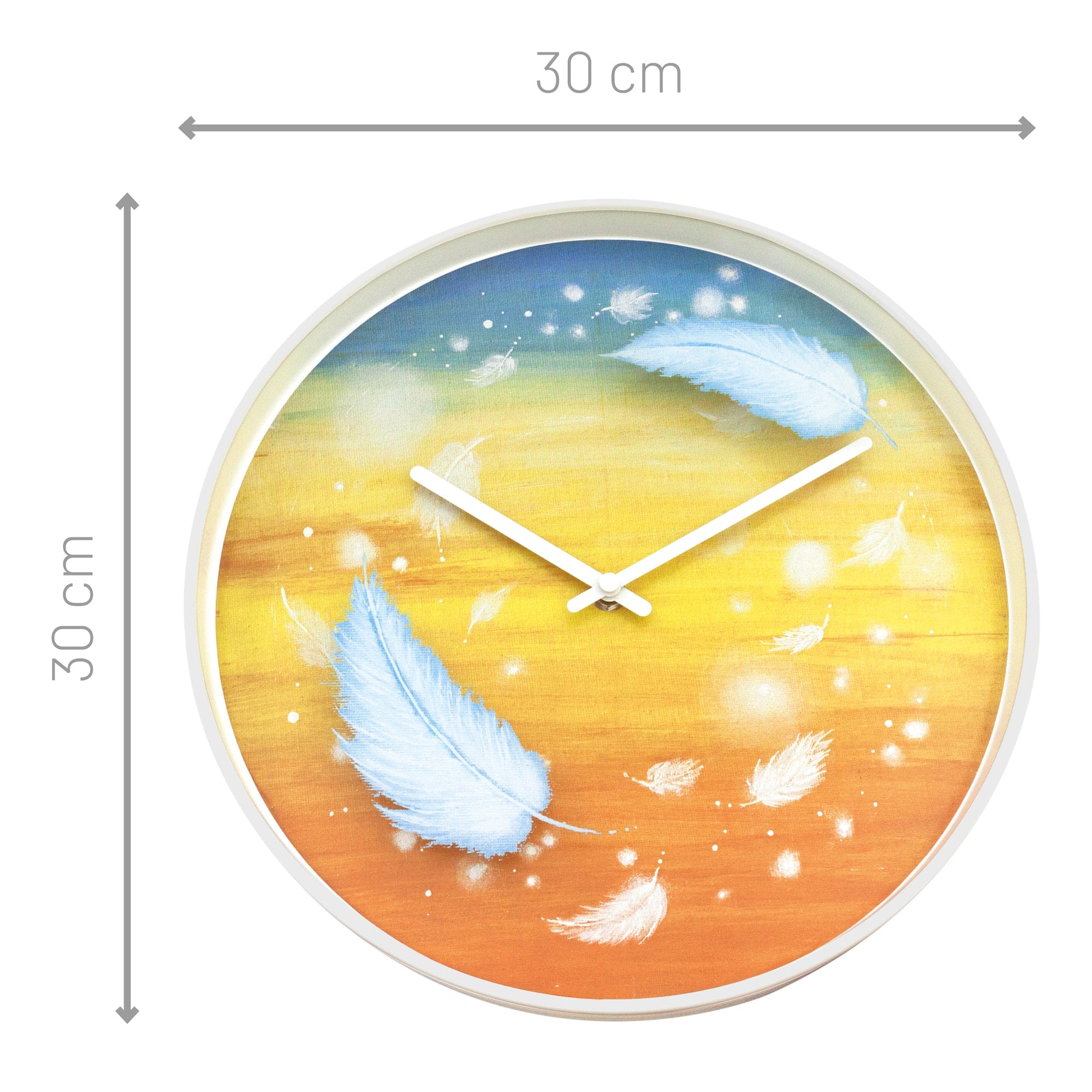 nextime-feathers-wanduhr-30-cm-multicolor-lautlos-kunststoff-mit-feder-design image 4