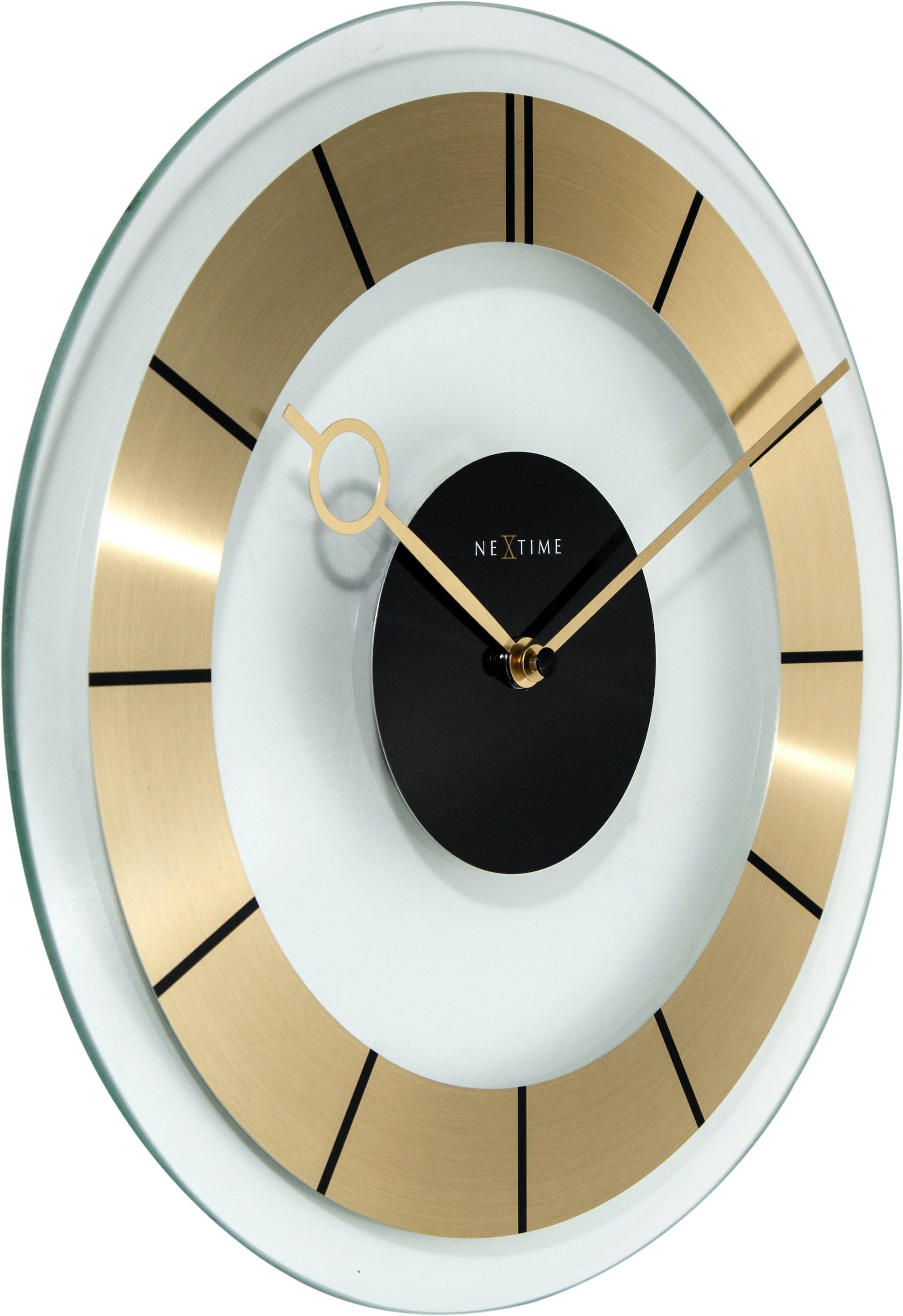 nextime-retro-wanduhr-31-cm-glas-und-aluminium-60s-design image 2