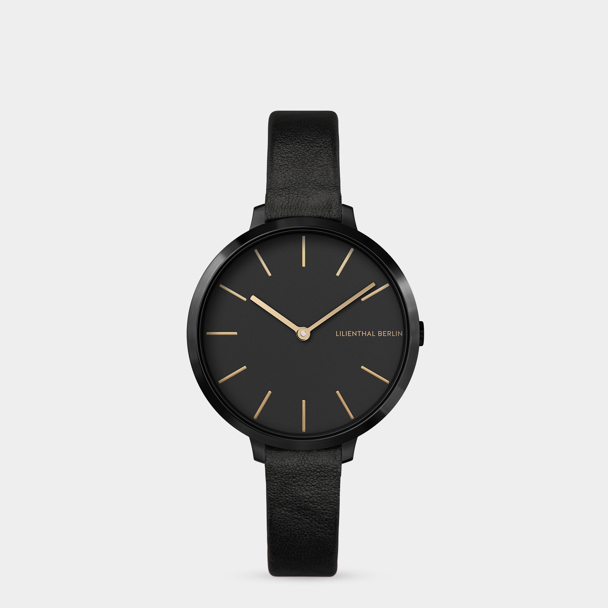lilienthal-berlin-rosalux-damenuhr-black-gold-30-mm-edelstahl image 1