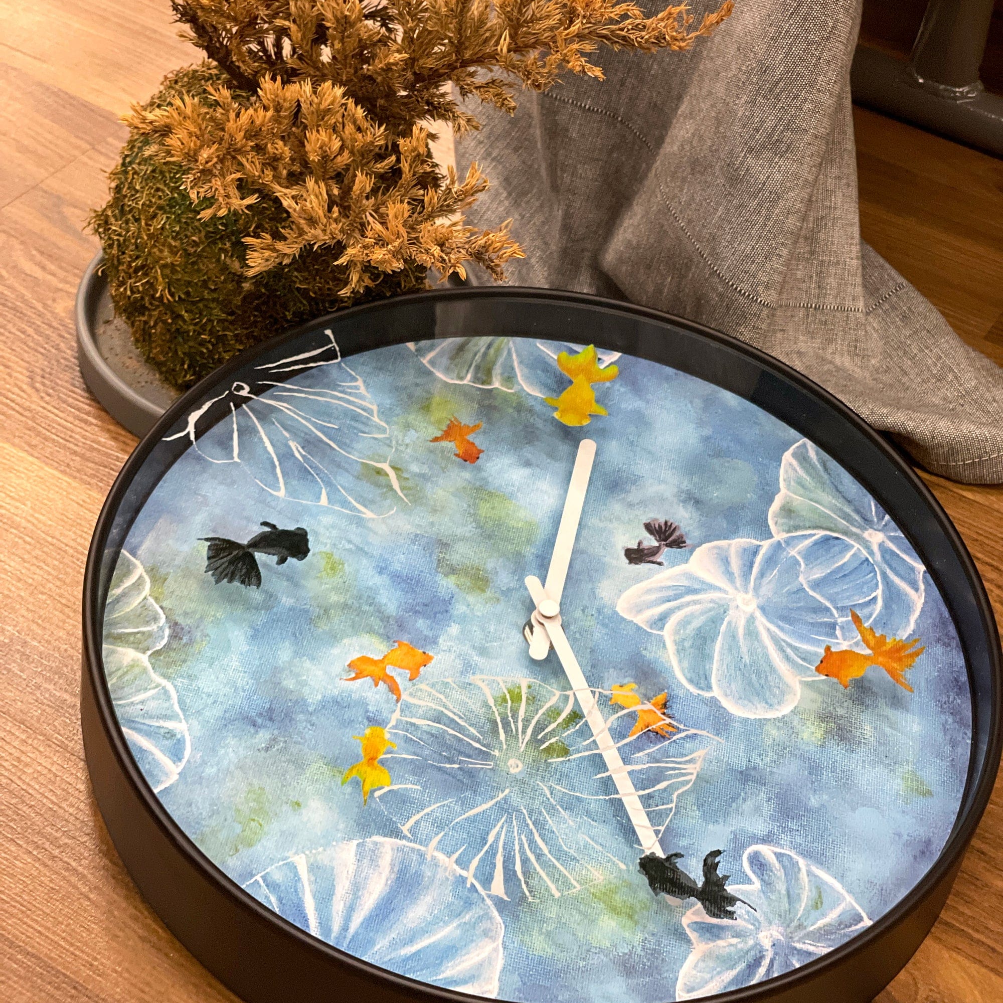 nextime-pond-wanduhr-30-cm-analog-blau-kunststoff-lautlos image 7