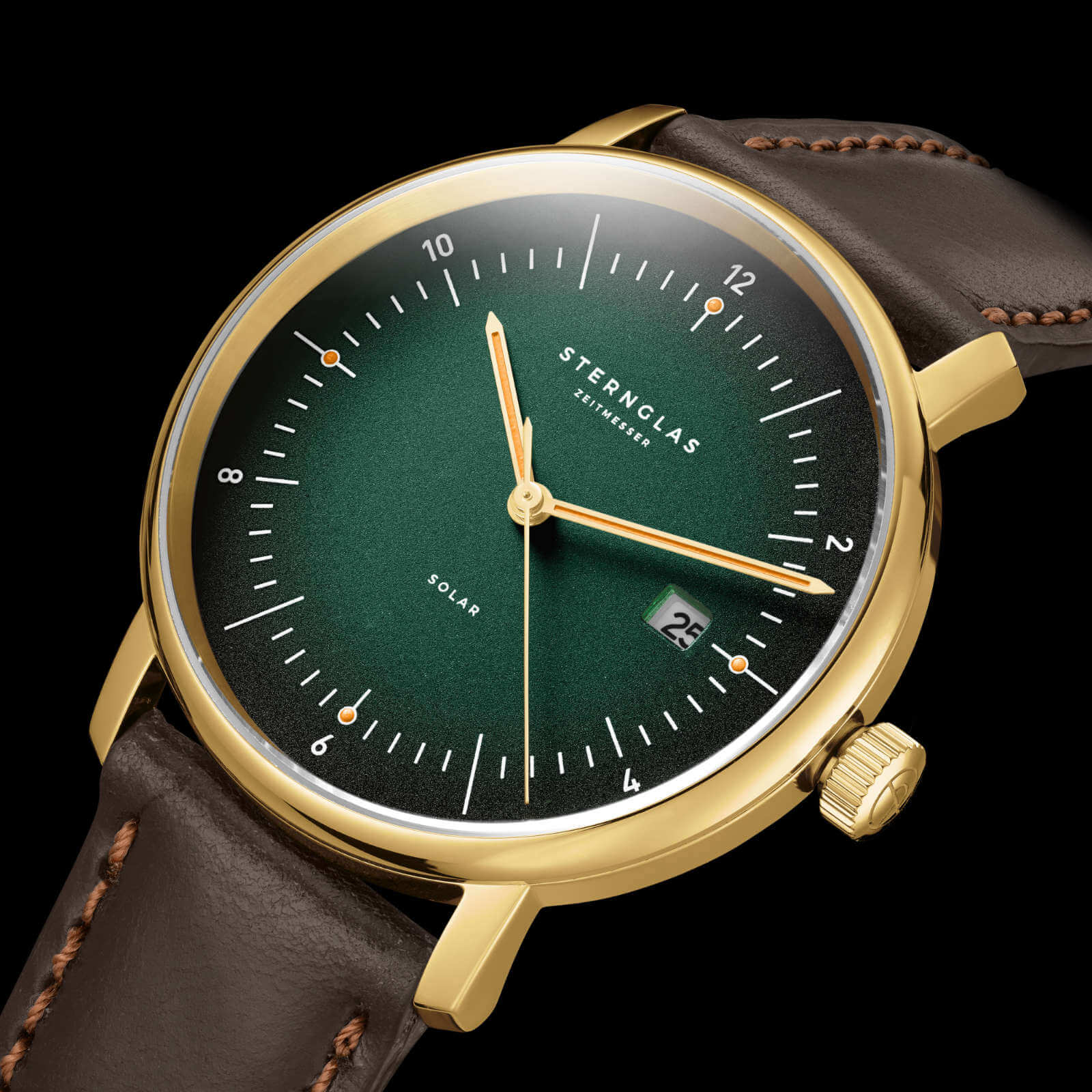 sternglas-naos-solar-herrenuhr-38mm-dunkelgr-n-leder image 5