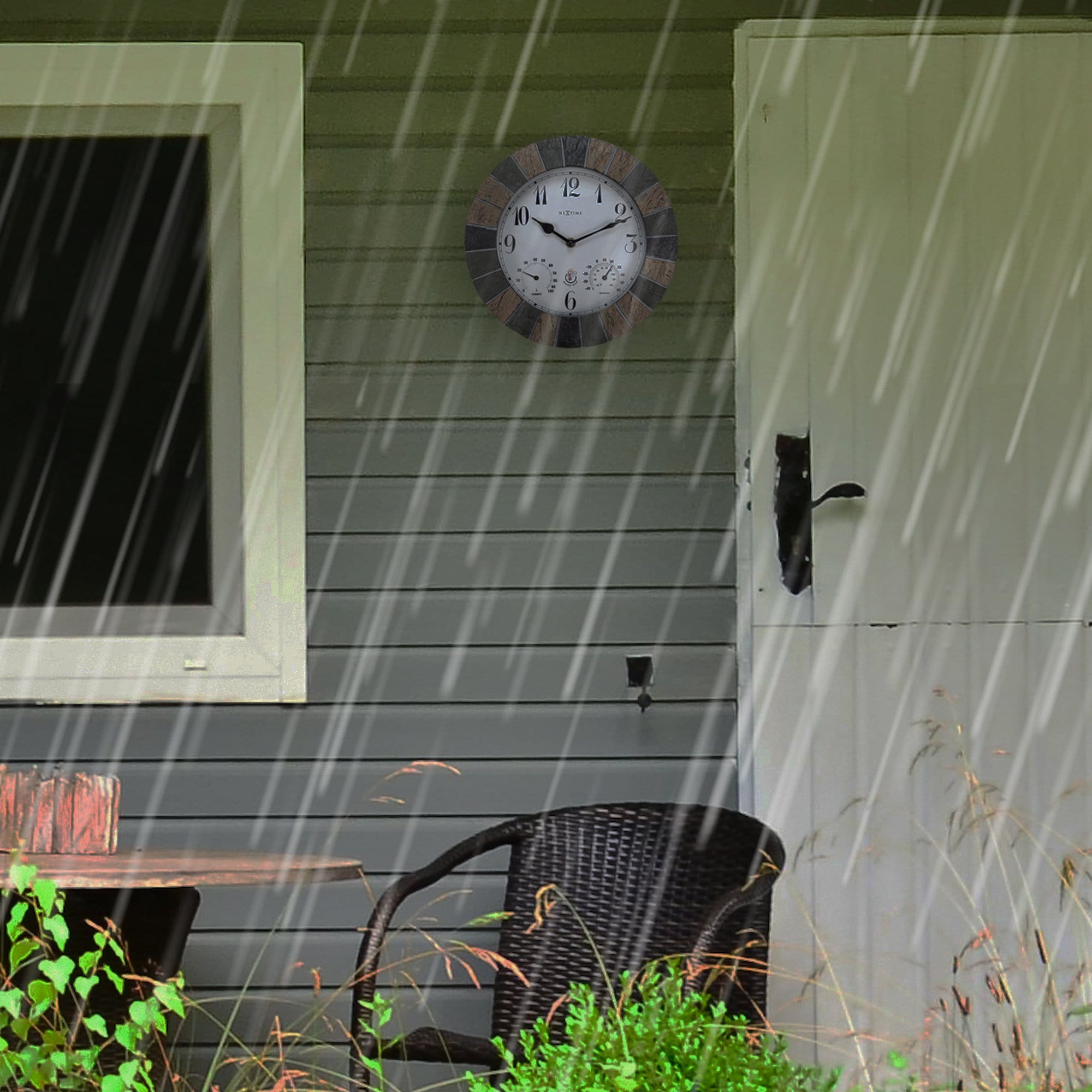 nextime-aster-garten-wanduhr-26-cm-polyresin-wetterfest image 7