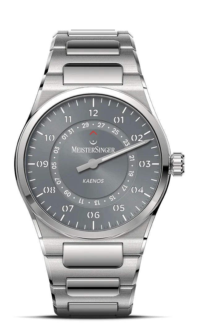 meistersinger-kaenos-open-date-armbanduhr-sonnenschliff-grau image 1