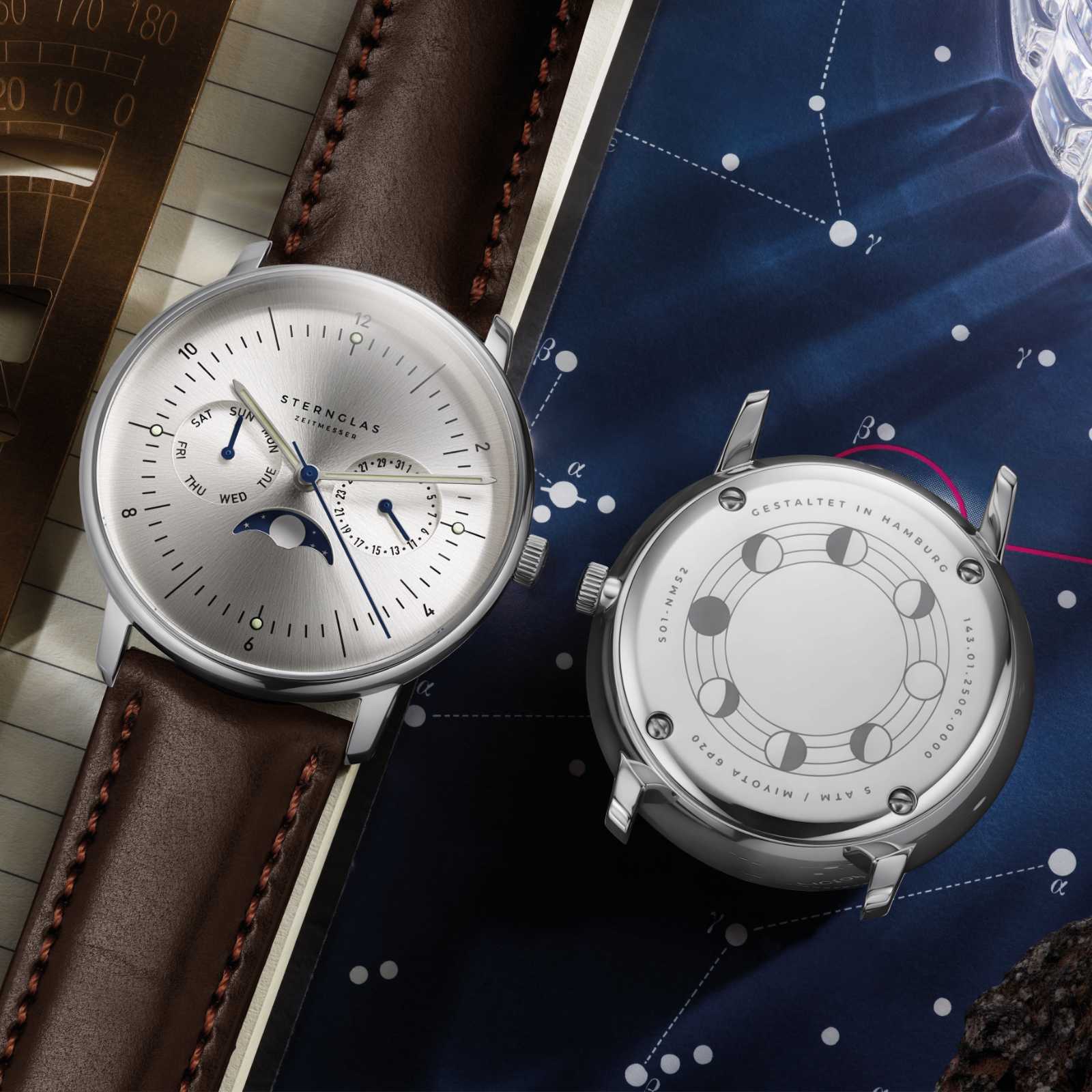 sternglas-naos-mondphase-herrenuhr-38-mm-mondsilber-leder image 5
