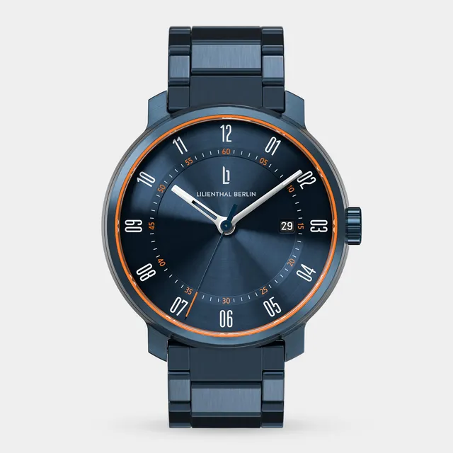 lilienthal-berlin-neolux-blue-orange-automatik-uhr-42mm image 1