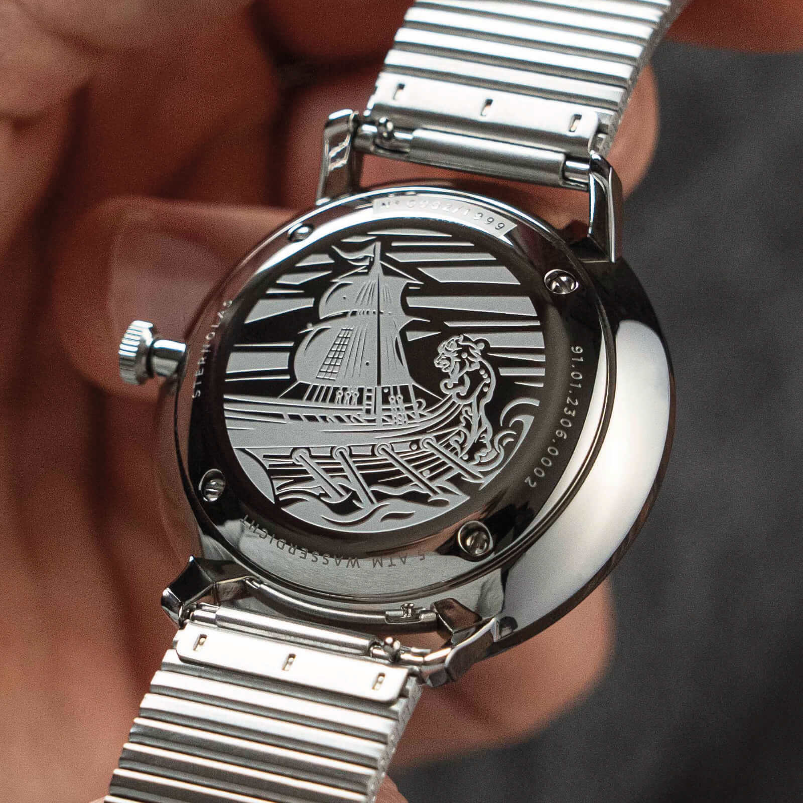 sternglas-hamburg-automatik-edition-argo-herrenuhr-42-mm-silber-leder image 5