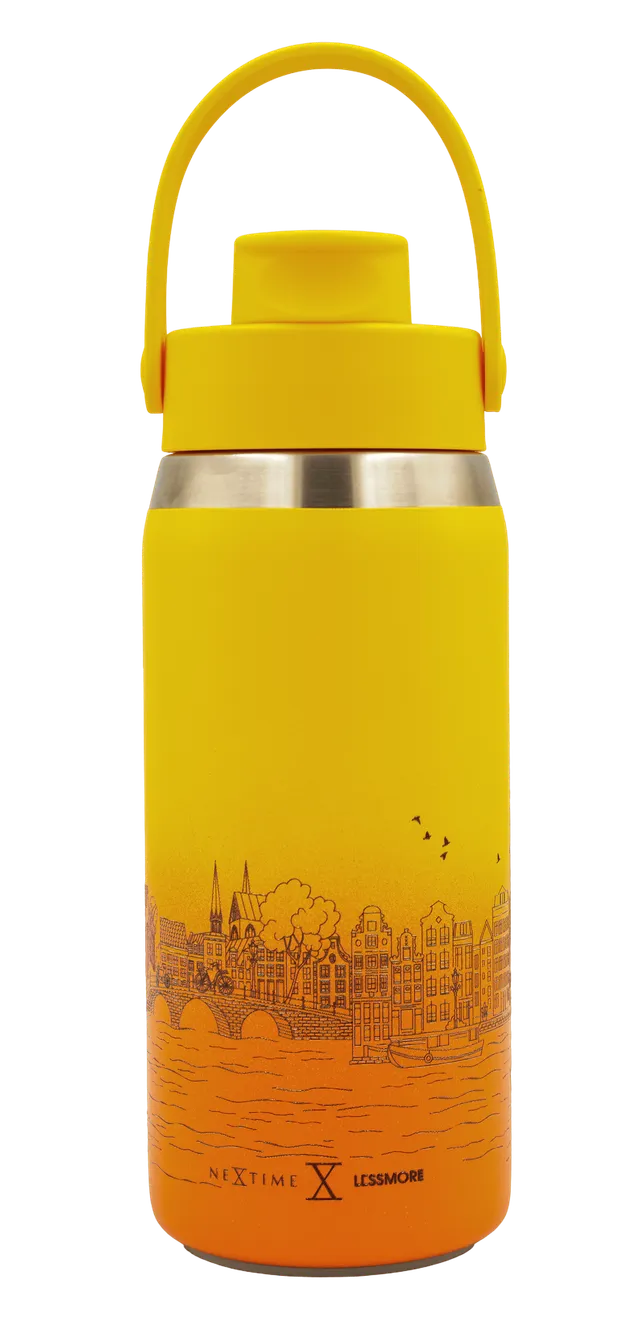 nextime-skyline-bottle-amsterdam-thermosflasche-710-ml-tulip-yellow image 1