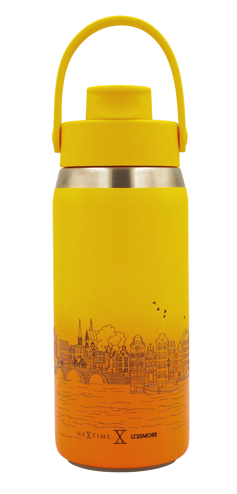 nextime-skyline-bottle-amsterdam-thermosflasche-710-ml-tulip-yellow image 1