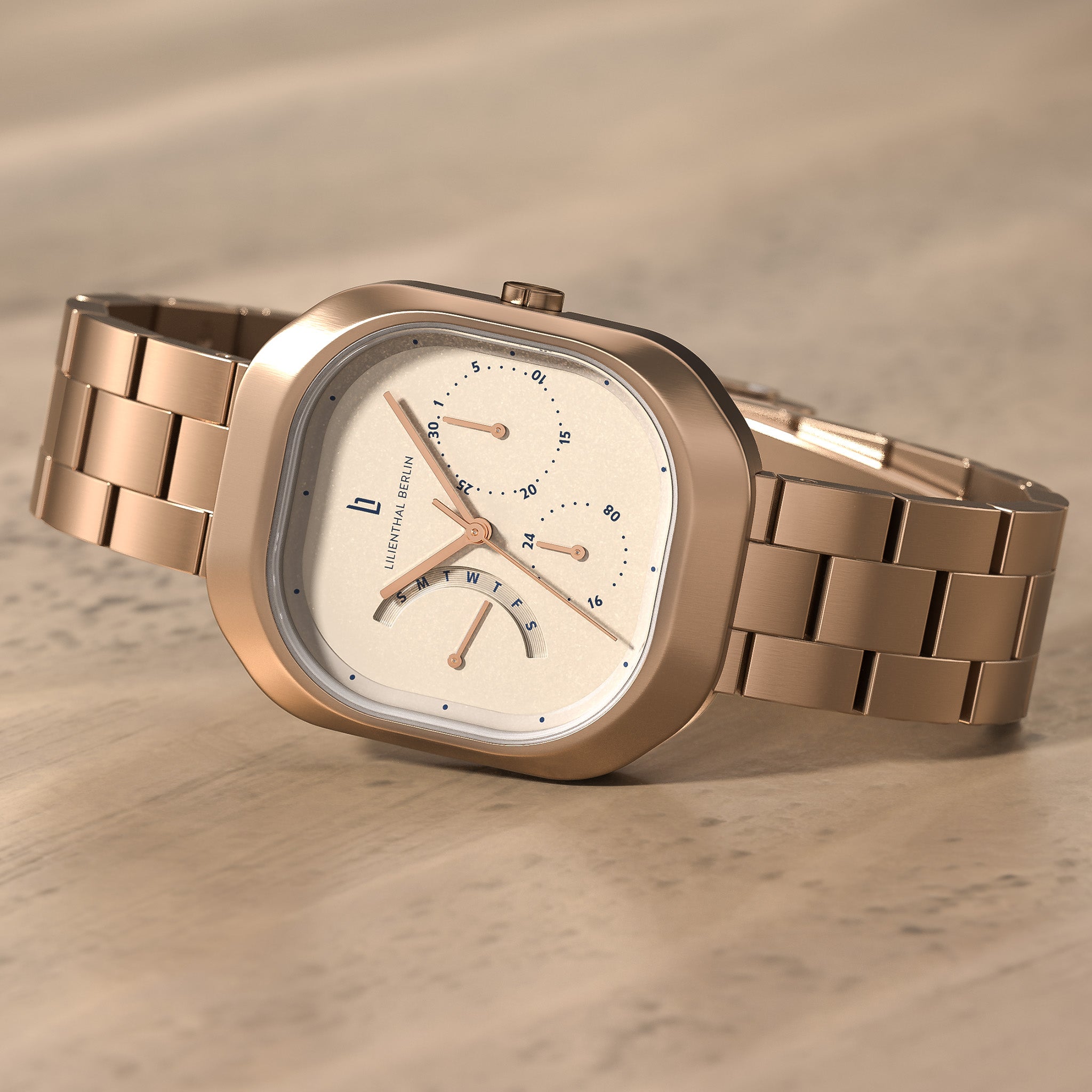 lilienthal-berlin-multimatica-bronze-almond-rechteckuhr-mit-day-date image 3