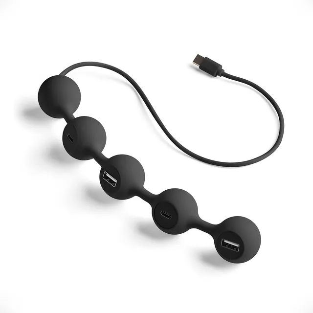 lexon-peas-hub-4-in-1-usb-c-adapter-schwarz image 1