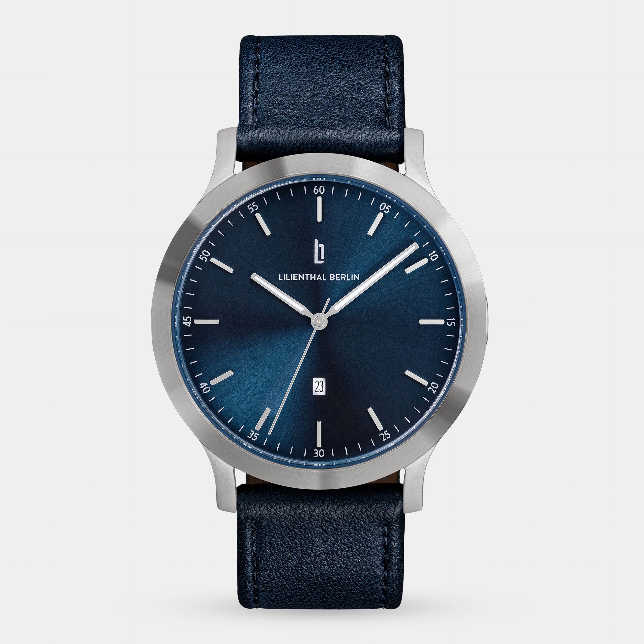 lilienthal-berlin-huxley-silver-blue-armbanduhr-40-mm image 1