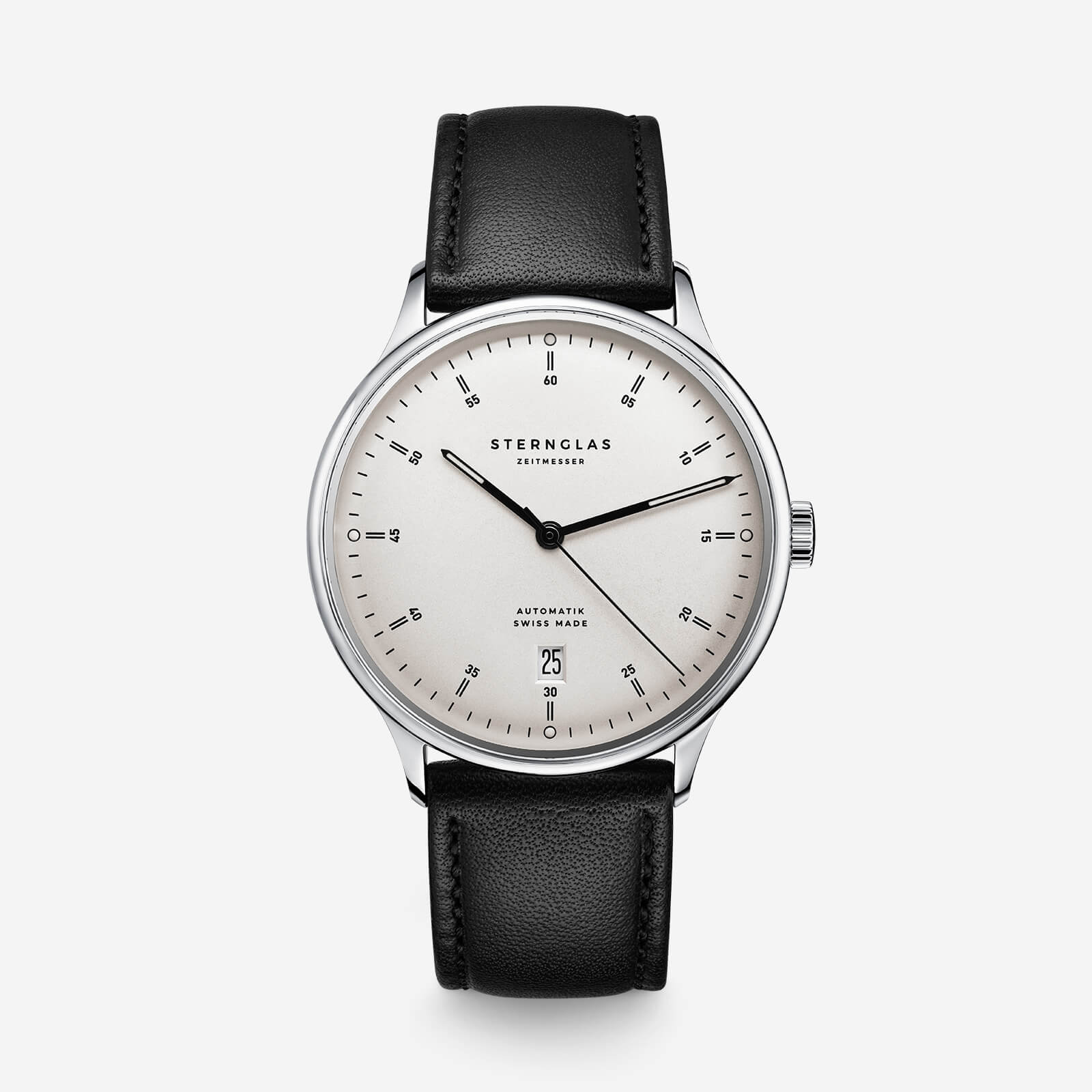 sternglas-kanton-2-0-silber-modena-schwarz-39-mm-leder-herrenuhr image 1