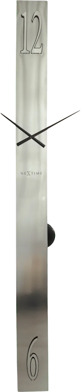 nextime-long-island-pendeluhr-13-8-x-170-x-4-5-cm-chrom-polierter-edelstahl-sile image 1