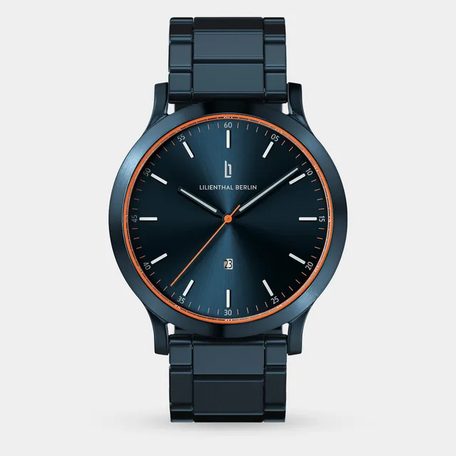 lilienthal-berlin-huxley-herrenuhr-blue-orange-40-mm image 1