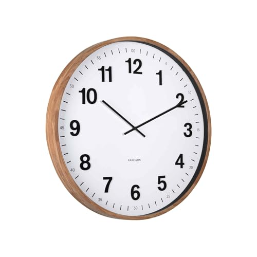 karlsson-wanduhr-esencia-classic-xl-dunkles-holz-60-cm-xxl-wanduhr image 5