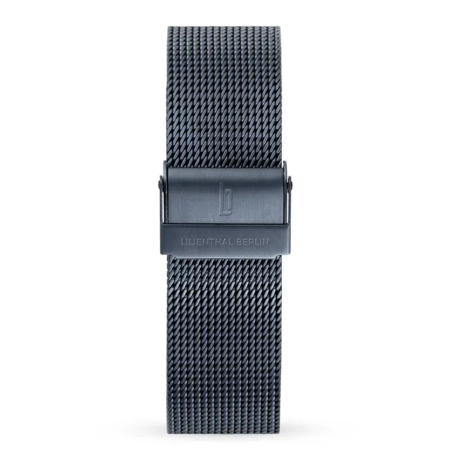 lilienthal-berlin-mesh-strap-wechselarmband-blue-brushed image 1
