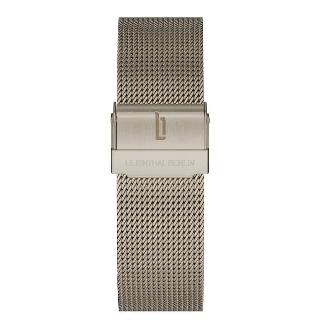 lilienthal-berlin-mesh-strap-beige-brushed-metall-wechselarmband image 1