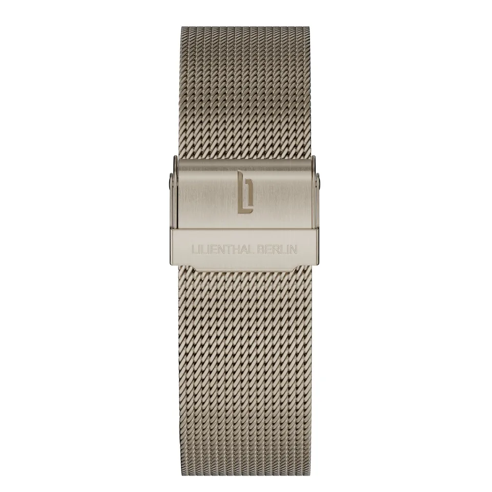 lilienthal-berlin-mesh-strap-beige-brushed-metall-wechselarmband image 1
